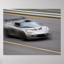 Coche de deportes que apresura impresiones