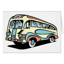 coche de motor retro del autobús tarjeton