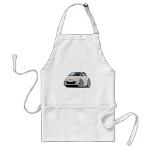 Coche del blanco de Fiat 500 Delantales
