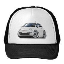 Coche del blanco de Fiat 500 Gorro