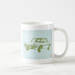 Coche del dibujo animado tazas de café