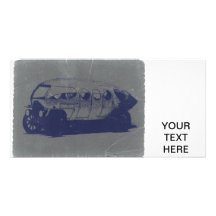 Coche divertido tarjetas fotograficas 