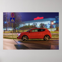 Coche en la tarde poster