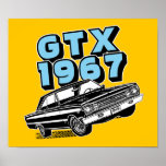 Coche GTX 1967 del músculo Posters