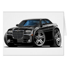 Coche negro de Chrysler 300 Tarjetón