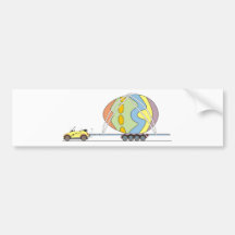 Coche Pascua de Eco Pegatina De Parachoque
