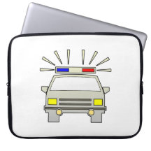 Coche policía manga portátil