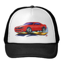Coche Rojo-Blanco 2010 de Camaro Gorro