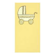 Cochecito de niño amarillo del bebé tarjetas personales