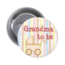 Cochecito de niño rosado - "abuela a ser" Pin