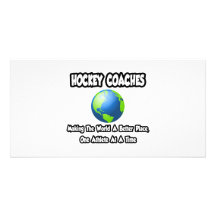 Coches de hockey… que hacen el mundo un mejor luga tarjetas con fotos personalizadas