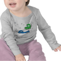 Coches del vapor - manga larga infantil camisetas