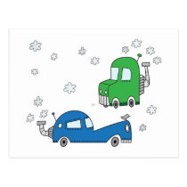 Coches del vapor - postal tarjetas postales