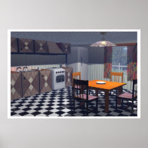 cocina de los años 50 poster