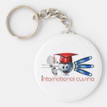 Cocina del international del globo llaveros