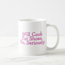 Cocinará para los zapatos ningunos seriamente taza