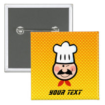 Cocinero amarillo-naranja pin