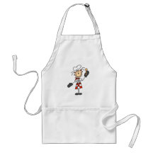 Cocinero de sexo femenino con las camisetas y los  delantales