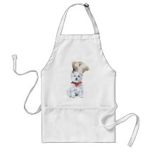 Cocinero de Terrier blanco de montaña del oeste Delantal