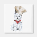 Cocinero de Terrier blanco de montaña del oeste Imán Para Frigorífico