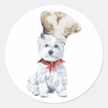 Cocinero de Terrier blanco de montaña del oeste Pegatinas