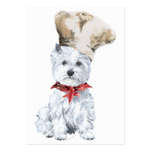 Cocinero de Terrier blanco de montaña del oeste Plantilla De Tarjeta De Visita