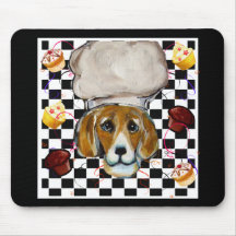Cocinero del beagle alfombrillas de ratón