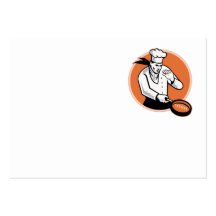 Cocinero del cocinero que cocina el círculo de la  tarjetas de visita