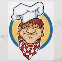 Cocinero del dibujo animado tarjeton