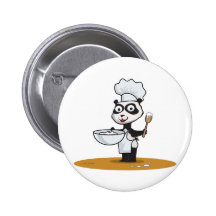 Cocinero del oso de panda pin