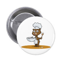 Cocinero del oso de peluche pins