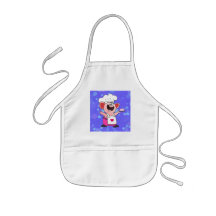 Cocinero divertido del cerdo del dibujo animado delantal