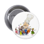 Cocinero divertido del francés del dibujo animado pins