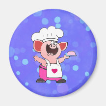 Cocinero guarro divertido divertido T de la camisa Imán Para Frigorifico