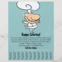 Cocinero personal/aviador promocional de abastecim tarjeton