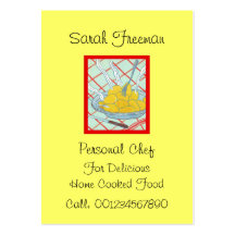 Cocinero personal retro tarjeta personal