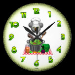 Cocineros de la koala en reloj del pote reloj de pared