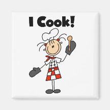 Cocino - al cocinero de sexo femenino imán de nevera