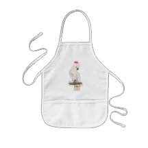 Cockatoo Salmón-Con cresta de Edward Lear Delantal