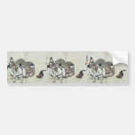 Cockfight por Taki, Katei Ukiyoe Etiqueta De Parachoque