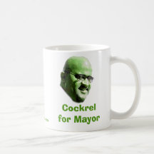 Cockrel para el alcalde taza