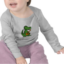 Cocodrilo AF que juega la camisa del saxofón