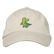 Cocodrilo lindo de Croc pequeño Gorros Bordados