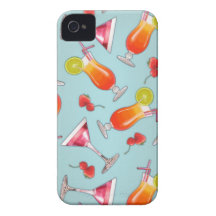 Cóctel tropical de Kawaii iPhone 4 Protector