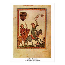 Códice Manesse por el amo de Manesse Tarjetas Postales