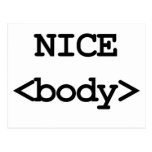 código agradable del HTML del cuerpo Tarjeta Postal