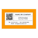 código anaranjado de QR Tarjetas De Visita