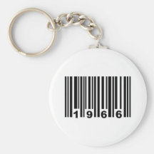 código de barras 1966 llavero personalizado