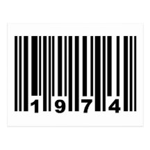 código de barras 1974 tarjeta postal