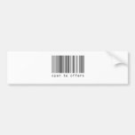 Código de barras - ábrase en las ofertas pegatina de parachoque